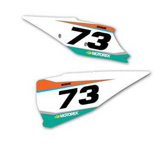 grafiche fianchetti portanumero ktm orange flakes