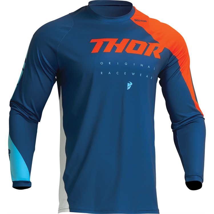 Maglia Cross Adulto THOR SECTOR EDGE Blu Arancio