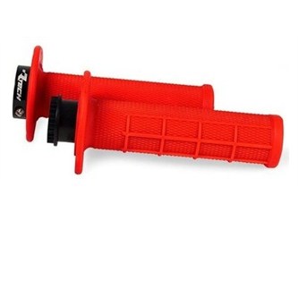 manopole enduro lock on racetech rosso fluo