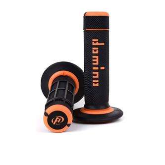 manopole motocross domino off road nero arancio