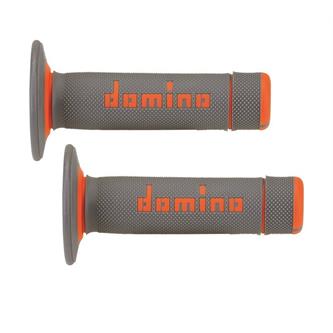 manopole motocross domino off road grigio arancione