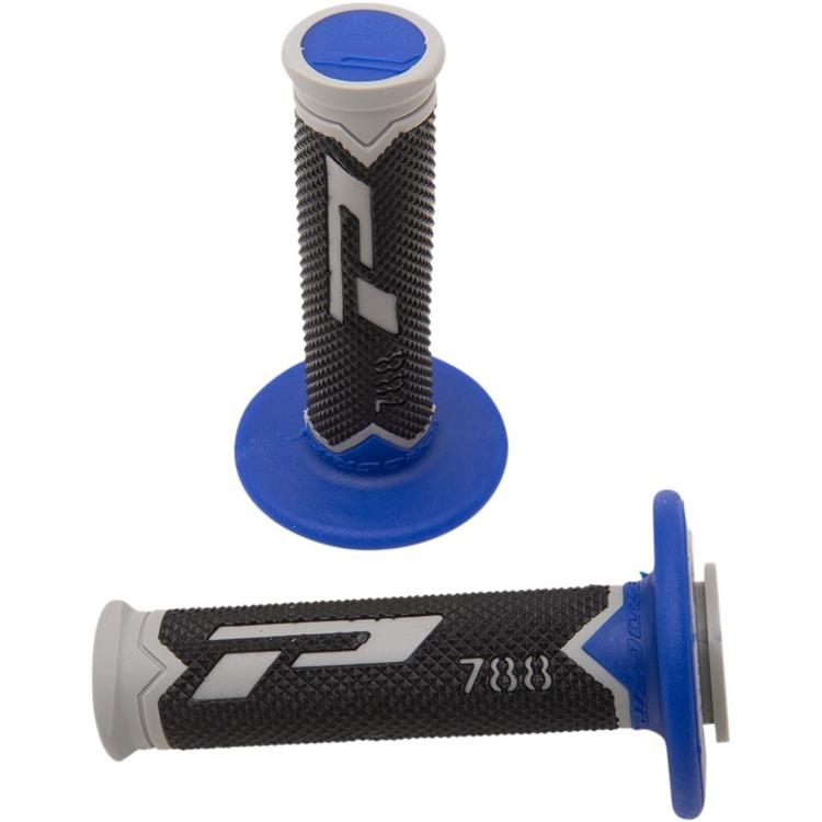 Manopole motocross Pro Grip triple density 788 Grigio Blu Nero