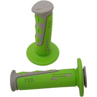 manopole motocross pro grip 793 verde grigio