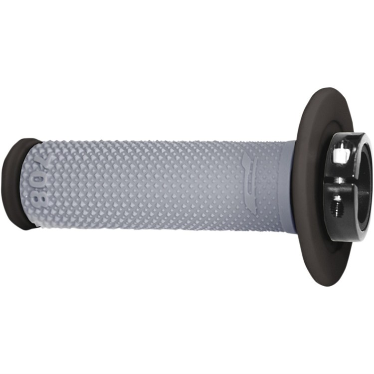 Manopole motard Pro Grip Lock-On 708 Grigio Nero