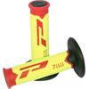 Manopole motard Pro Grip triple density 788 Rosso / Giallo fluo in Manubrio e parti Motard