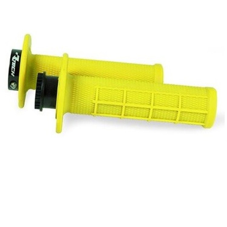 Manopole motard LOCK-ON Racetech Giallo fluo