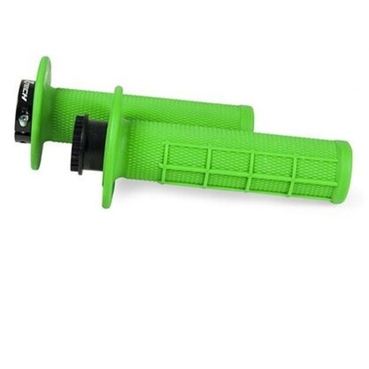 Manopole motard LOCK-ON Racetech Verde fluo