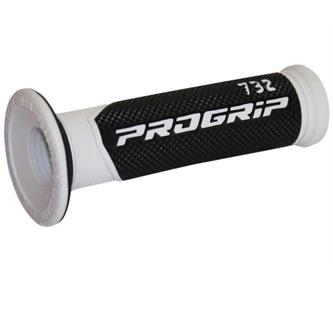 manopole motard pro grip road 732 bianche open end