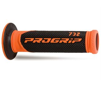 manopole motard pro grip road 732 arancione fluo open end
