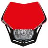 Maschera portafaro V-Face Nero-Rosso CRF in Plastiche