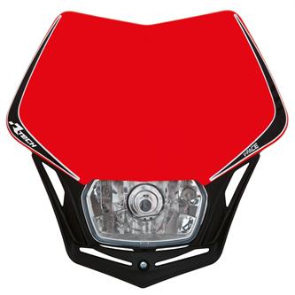 maschera portafaro v face nero rosso crf