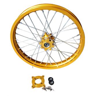 cerchio anteriore 17 cross perno 15mm mozzo cnc oro