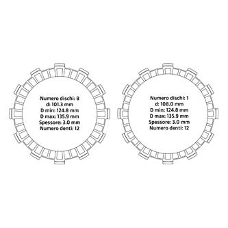 dischi frizione guarniti fcc fantic 125 xx 2022 2025