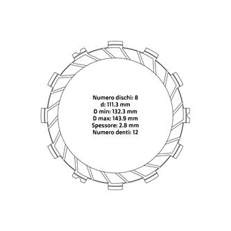 dischi frizione nrteam ktm 525 sx f 2004 2007 serie guarniti 20 mm
