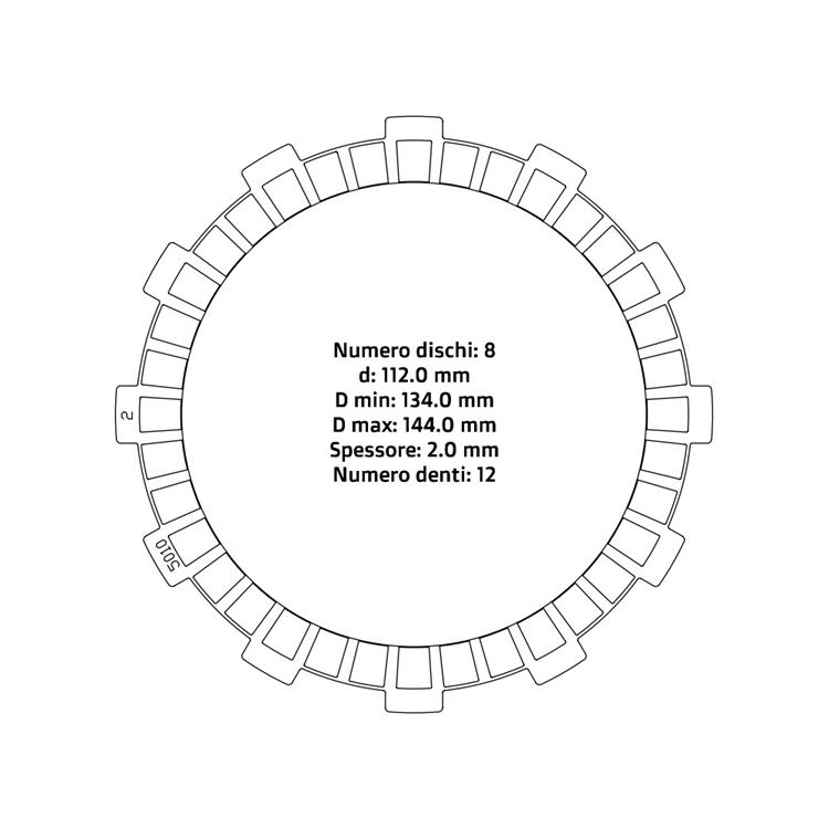 Dischi frizione NRTeam Husqvarna 125 TC (2019-2025) - Serie guarniti