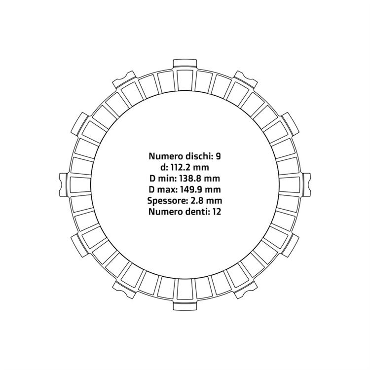 Dischi frizione guarniti FCC Honda CRF 250 R (2008-2021)