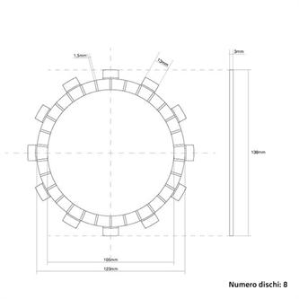dischi frizione guarniti fcc ktm 144 sx 2008