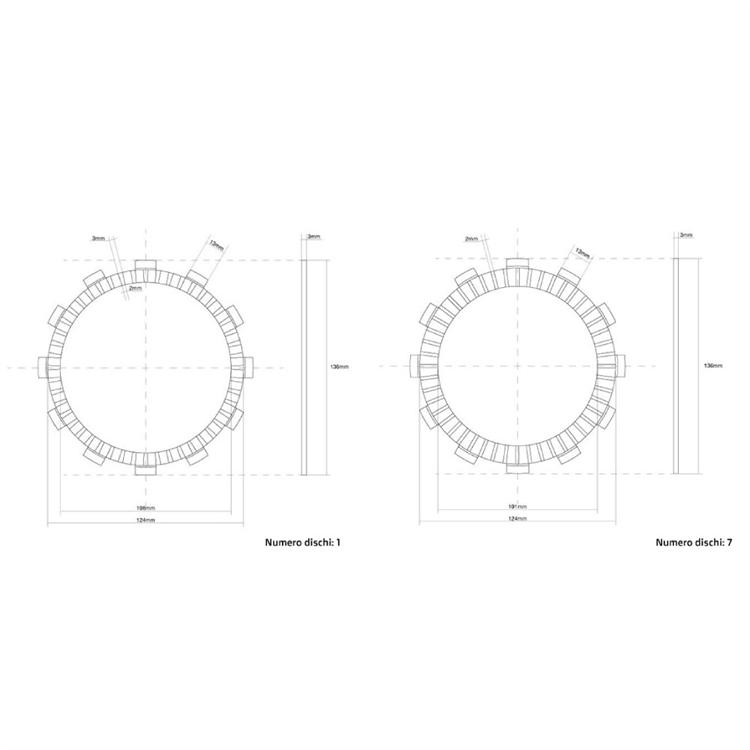 Dischi frizione guarniti FCC Suzuki RMZ 250 (2004-2025)