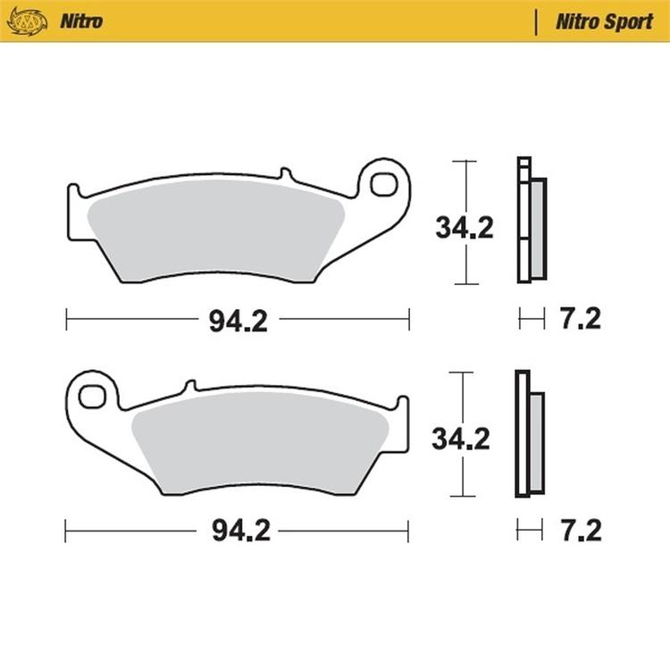 Fermo pastiglie freno Ducati Desmo 450 MX (2025-2026) anteriore + lamierino