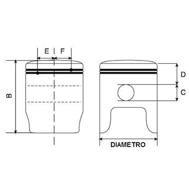 Pistone Prox Husqvarna 250 WR (1999-2013) 66,35