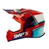Casco Moto Cross Bambino Swaps S886 Rock'it Rosso in Attrezzature e Accessori