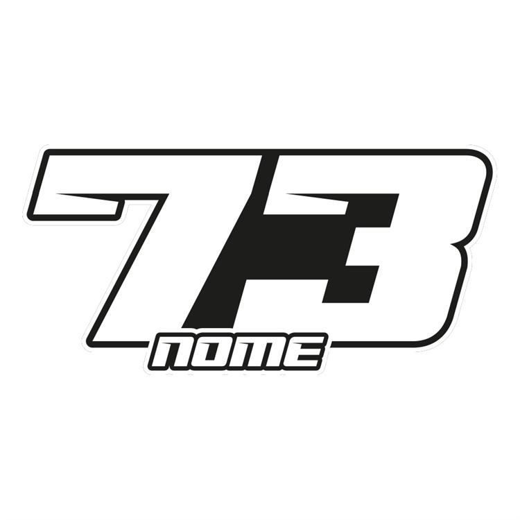 Adesivo nome e numero personalizzabile Bianco per tabella portanumero