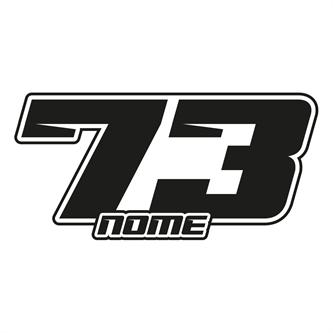 adesivo nome e numero personalizzabile nero per tabella portanumero