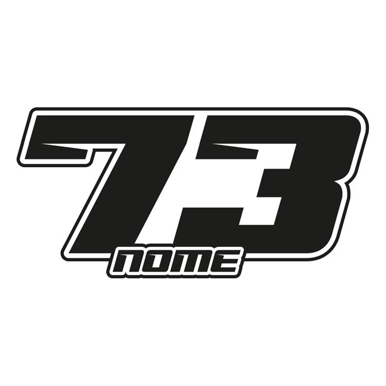 Adesivo nome e numero personalizzabile Nero per tabella portanumero