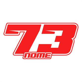 adesivo nome e numero personalizzabile rosso per tabella portanumero