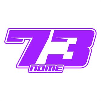 adesivo nome e numero personalizzabile viola per tabella portanumero