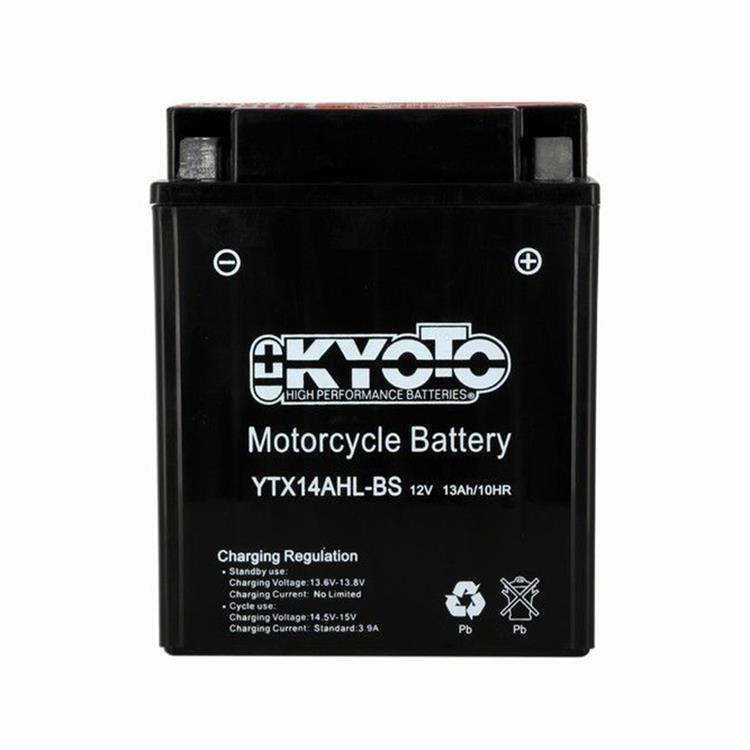 Batteria Kyoto GTX14AHLBS YAMAHA PZ E Phazer Deluxe 480cc 1984-1989 (Yuasa code YTX14AHL-BS)