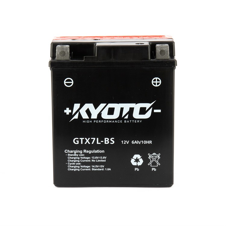 Batteria Kyoto GTX7L-BS KAWASAKI KFX R [KSF450] 450cc (2007-2012) [Yuasa code YTX7L-BS]