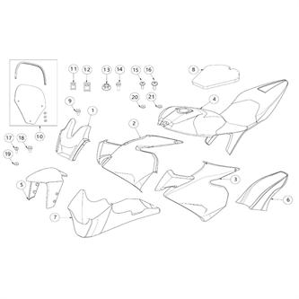 cupolino completo originale ohvale gp0 evo 22 25