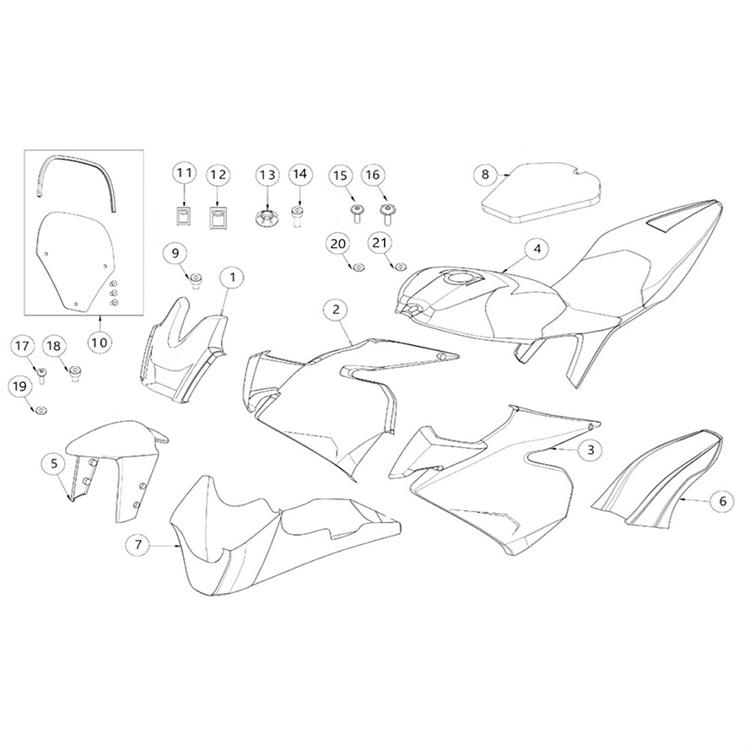 Cupolino completo originale Ohvale GP0 EVO (2022-2025) 