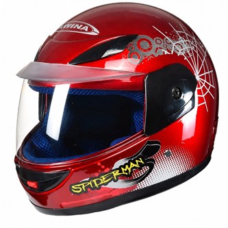casco moto bambino rosso spiderman tg s 47 48 cm