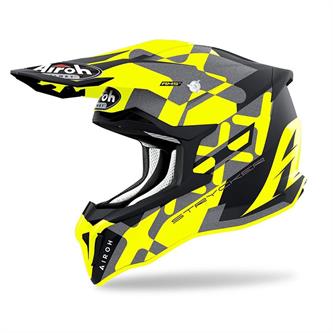 casco moto cross airoh strycker xxx giallo opaco
