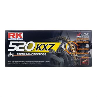 catena rk kxz passo 520 cross professionale senza o ring 120 maglie oro