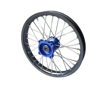 cerchio anteriore 14 cross perno 15mm mozzo cnc blu canlae nero