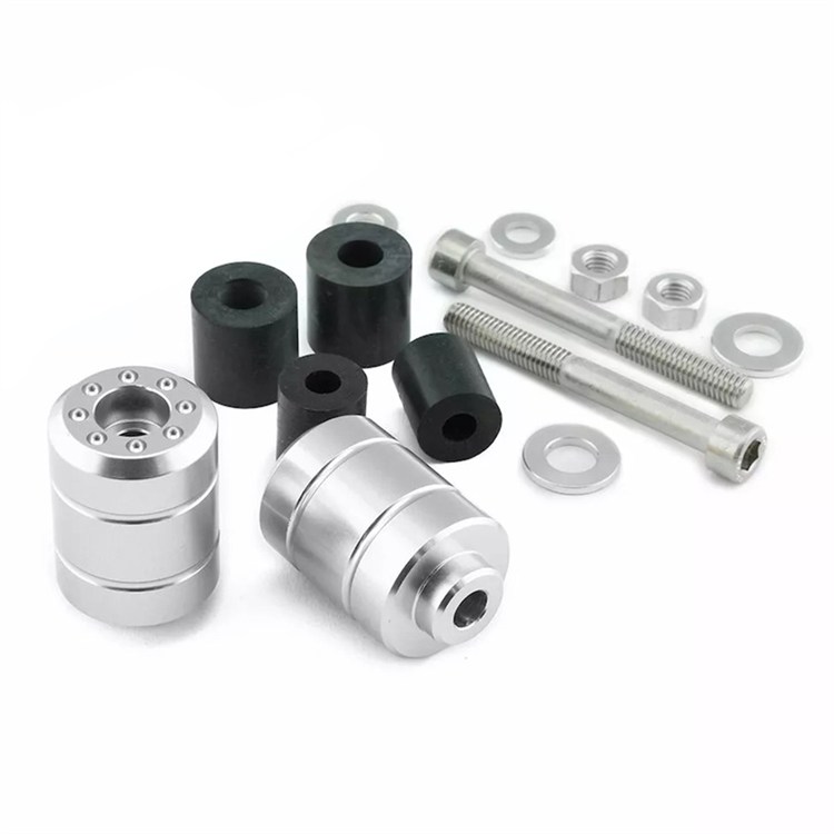 Contrappesi manubrio Yamaha TT R 250 (2002-2006) ergal Argento Pro Bolt