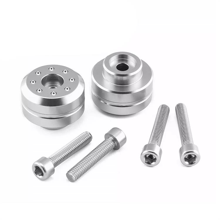 Contrappesi manubrio Yamaha YZF R1 1000 (98-14) ergal Argento Pro Bolt