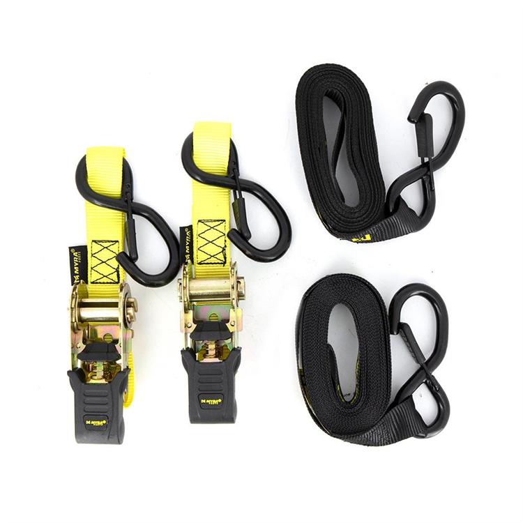 Coppia cinghie fermamoto con cricchetto 25mm