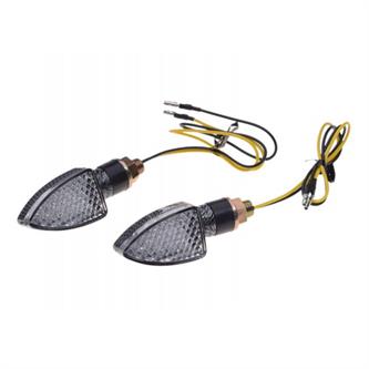 coppia frecce moto e scooter carbon led lente trasparente