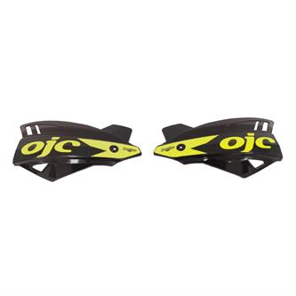 coppia paramani ojc shark universali neri adesivo giallo fluo