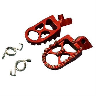 coppia pedane in ergal husqvarna 250 tc 14 16 rosse