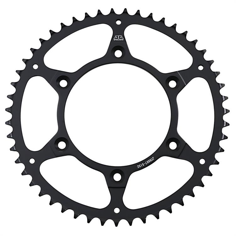 Corona JT acciaio KTM 250 SX (1993-2025) 51 denti scaricata