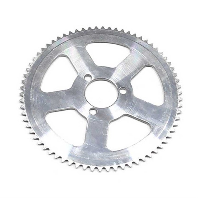 Corona minicross 54 denti passo medio [tf8] foro centrale 35 mm Argento