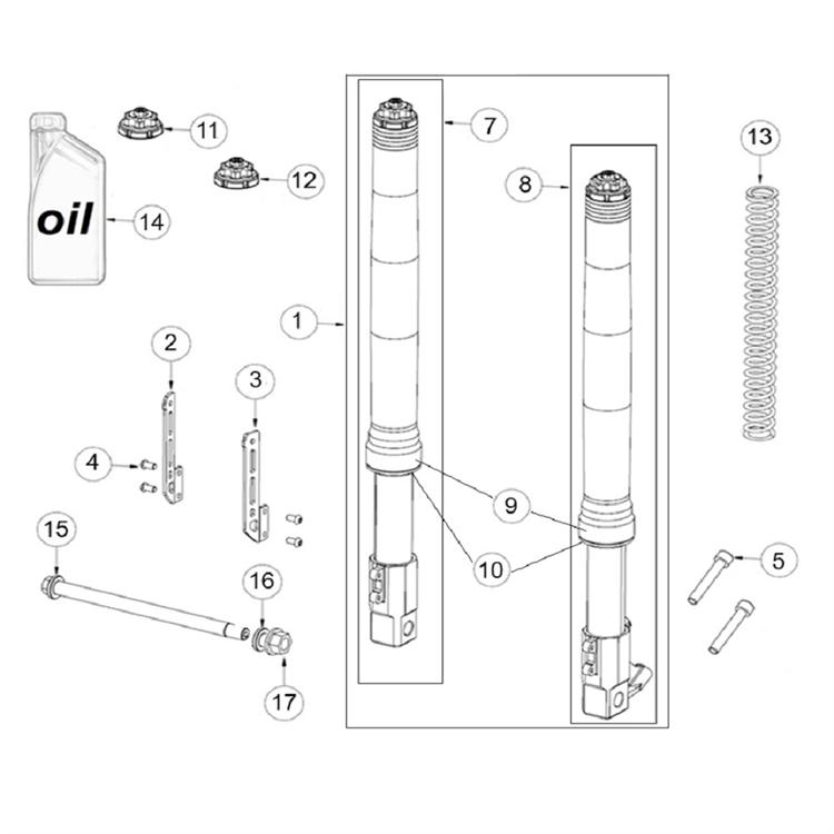 Dado perno ruota anteriore originale Ohvale GP0 EVO (2022-2025) 