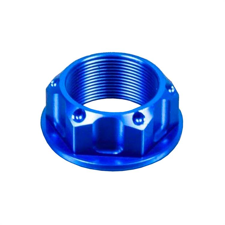 Dado sterzo ergal pit bike M22X1,00 Blu Pro Bolt