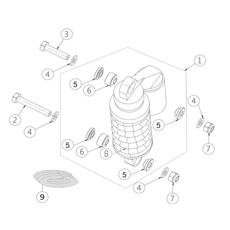 Mono ammortizzatore K140 originale Ohvale GP0 STD (2014-2023)