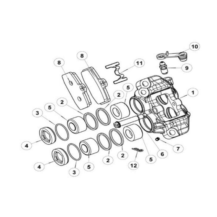 Molla pastiglie pinza anteriore originale Ohvale GP0 STD (2014-2023) Formula